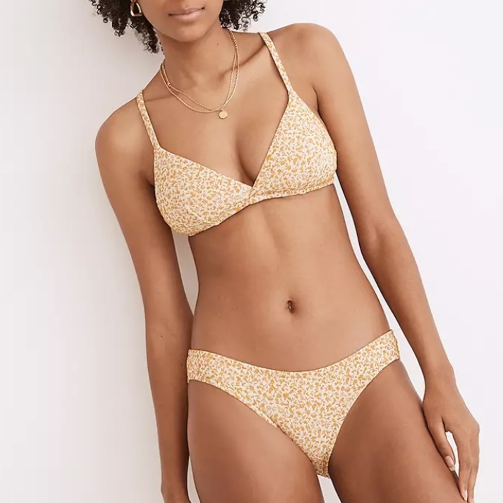 Madewell Second Wave Floral Jacquard Classic Bikini